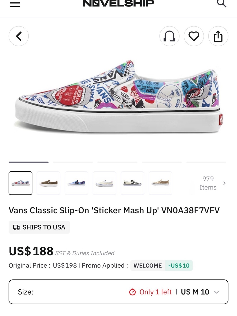 Rare Vans BMX Mash-Up Stickers Slip-On Sneakers - Picture 10 of 12